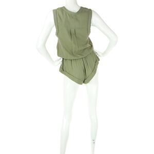 Rumor Boutique Military Army Green Sleeveless Short Pants Jumpsuit Romper XS